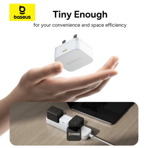 شاحن جداري baseus palm fast charger 1c 20w ابيض⚡
