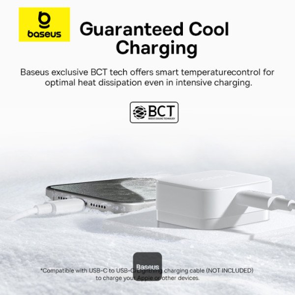 شاحن جداري baseus palm fast charger 1c 20w ابيض⚡
