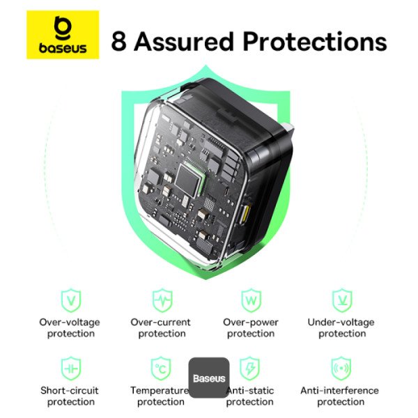شاحن جداري baseus palm fast charger 1c 20w اسود⚡